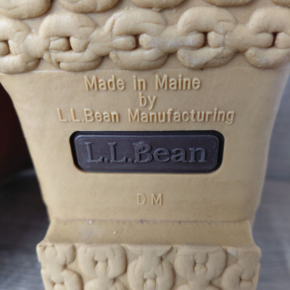 VTG LL Bean Duck Boots Womens 7 Brown Leather Rubber Ankle Insulated Maine USA - Picture 9 of 10